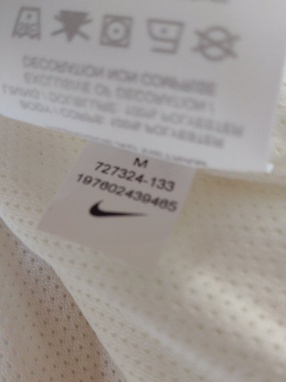 Nike Men's Windbreaker Jacket Medium White Black Mesh Lined Full Zip - Picture 5 of 7